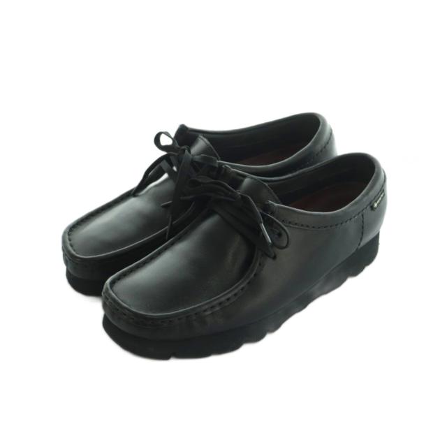 【中古】クラークス オリジナルズ BEAMS取扱 Wallabee GTX シューズ レザー US7.5 24.5cm 黒 26181118 レディース