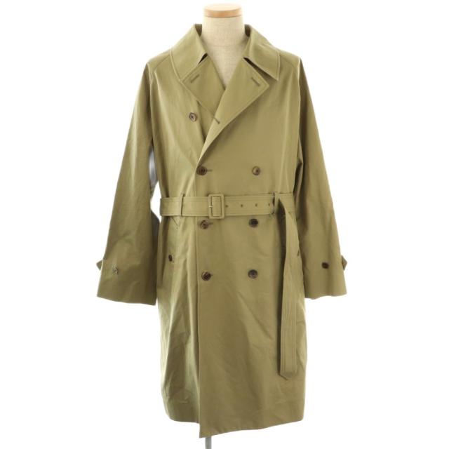 【中古】マーカウェア MARKA WARE 25SS オーガニック GIZA ギャバジン トレンチコート 2 カーキ /ES ■OS メンズ