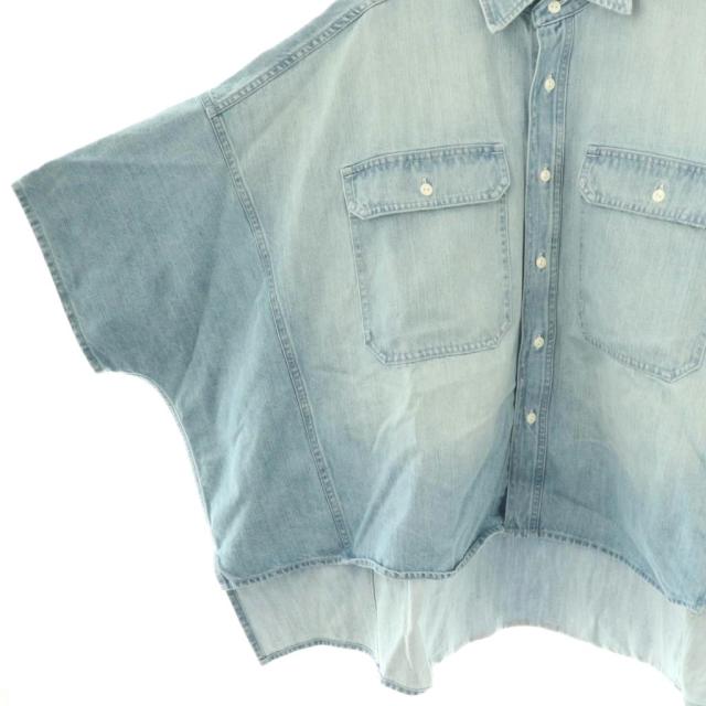 【中古】ウィムガゼット Whim Gazette 25SS DENIM ドルマンシャツ ダンガリーシャツ デニム F ライトブルー /ES 中古】ウィムガゼット Whim Gazette 25SS DENIM ドルマンシャツ