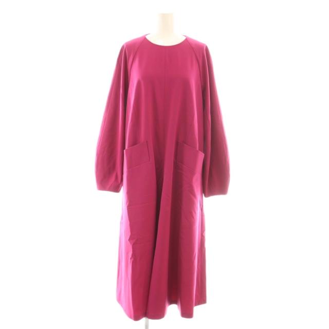 【中古】アドーア ADORE 24AW ハイツイストWクロスワンピース ロング 38 ピンク /DF ■OS レディース