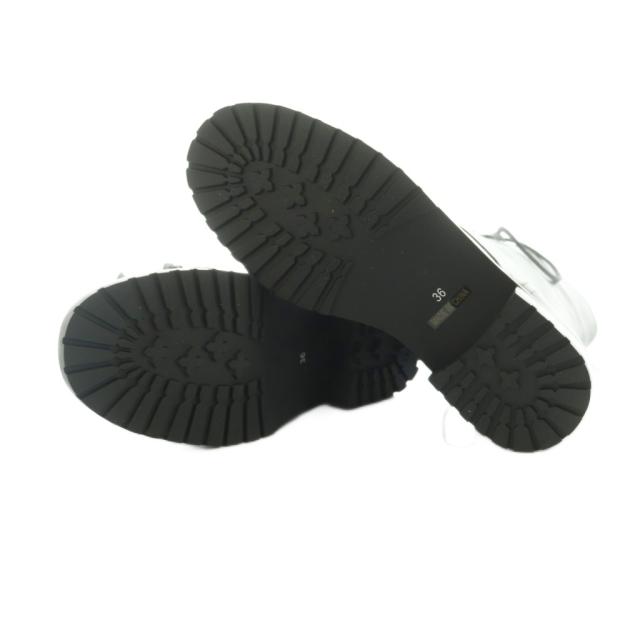 【中古】未使用品 ツル バイ マリコオイカワ Bond.C レースアップショートブーツ 36 22.5cm 黒 ブラック WW-2236400