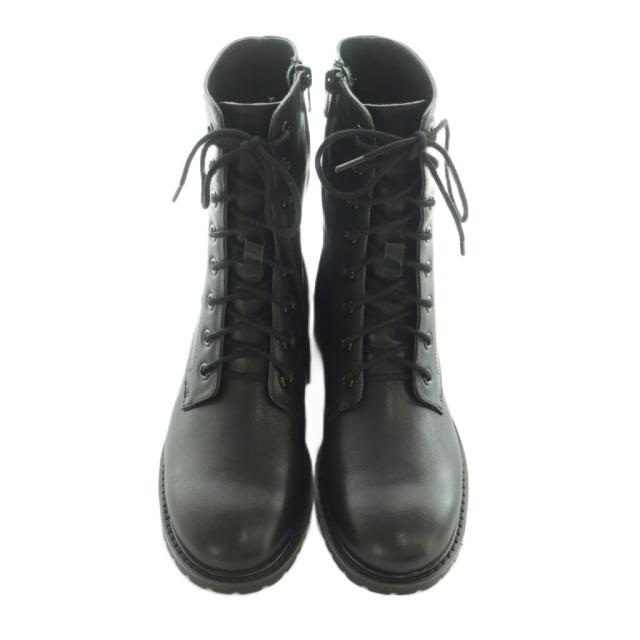 【中古】未使用品 ツル バイ マリコオイカワ Bond.C レースアップショートブーツ 36 22.5cm 黒 ブラック WW-2236400