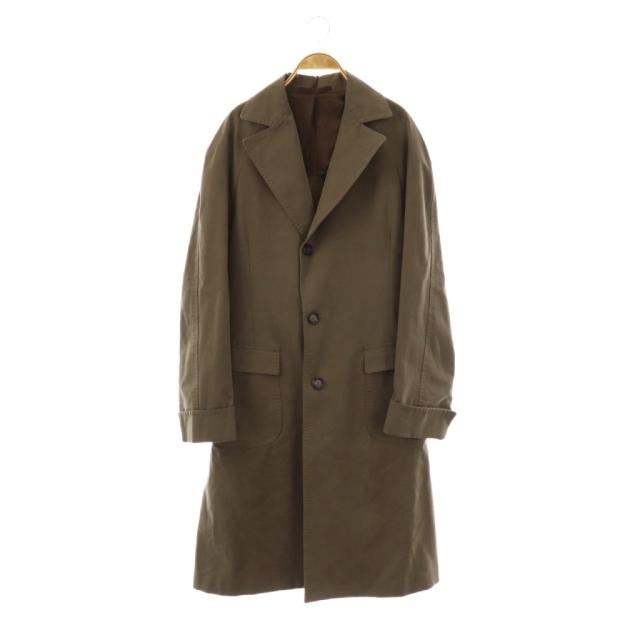 【中古】ティトアレグレット TITOALLEGRETTO コットン3Bロングコート 背抜き 48 カーキ /DO ■OS ■SH メンズ