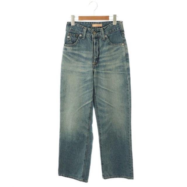 【中古】サムシング atelie DRESSING-UP STRAIGHT ドレスアップストレ−ト デニム ジーンズ パンツ S ブルー