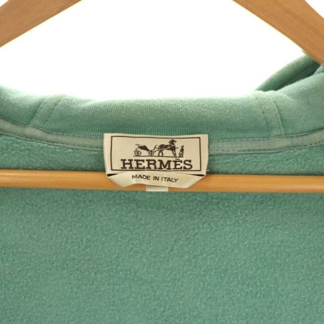 中古】エルメス HERMES ランH ジップフーディーパーカー フード 裏起毛