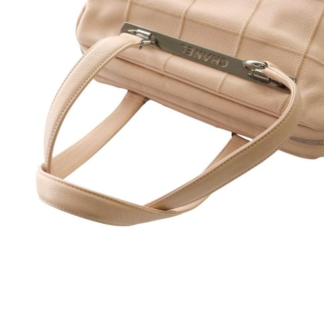 中古】シャネル CHANEL 9番台 チョコバー ソフトキャビアスキン トート