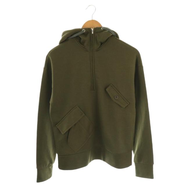 【中古】イレブンティ eleventy 裏毛プルオーバーパーカー ハーフジップ S カーキ /DF ■OS ■SH メンズ