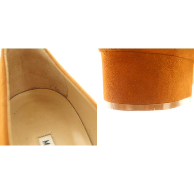 【中古】マノロブラニク パンプス チャンキーヒール スエード 23.5cm ブラウン /MI ■OS ■SH レディース