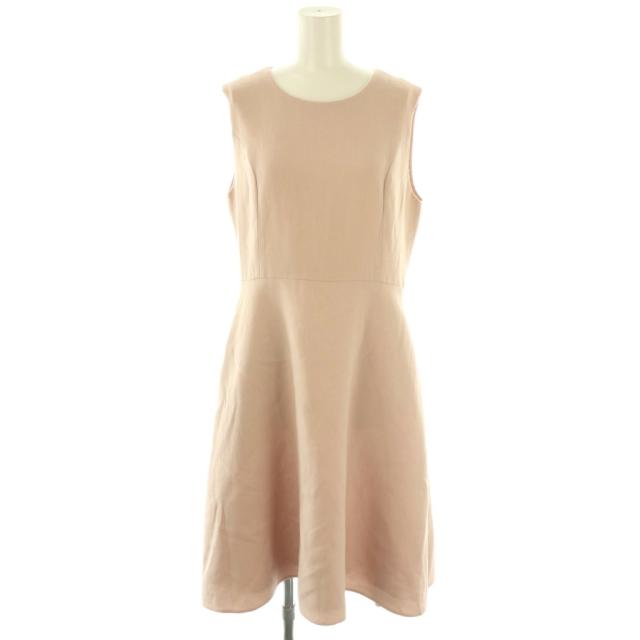 【中古】フォクシー FOXEY ノースリーブワンピース ロング 42 ピンクベージュ 40330 /DO ■OS レディース