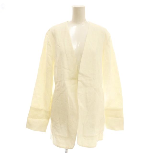 【中古】コンテ conte 25SS ペーパーノーカラージャケット カラーレスジャケット ホワイト /DF ■OS レディース