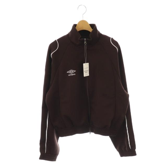 【中古】未使用品 アンブロ UMBRO パイピング ジャージー トラックジャケット ジップアップ F ブラウン /CX ■OS