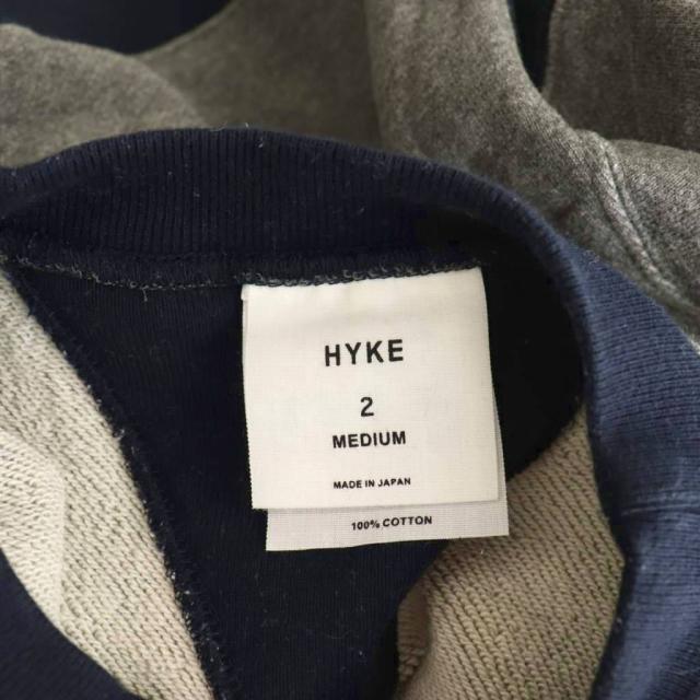 中古】ハイク HYKE バイカラー クロップド スウェット トレーナー プル