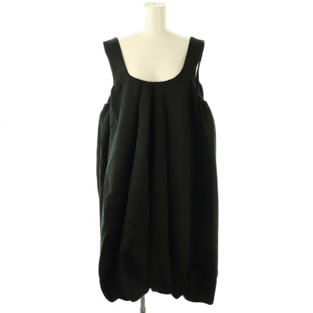 【中古】未使用品 Cygne シーニュ 25SS バルーンミニワンピース ノースリーブ cherry 0 ブラック /HK ■OS レディース