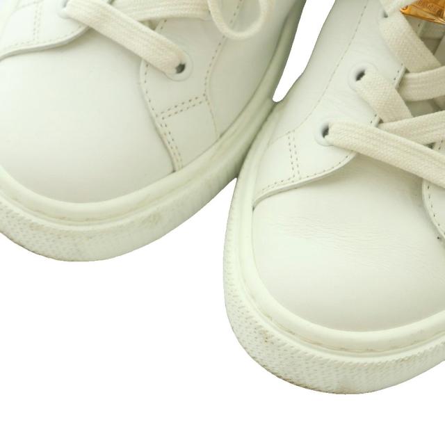 【中古】エルメス HERMES デイ ケリーバックル スニーカー シューズ 37.5 24.5cm 白 ホワイト /MI ■OS レディース