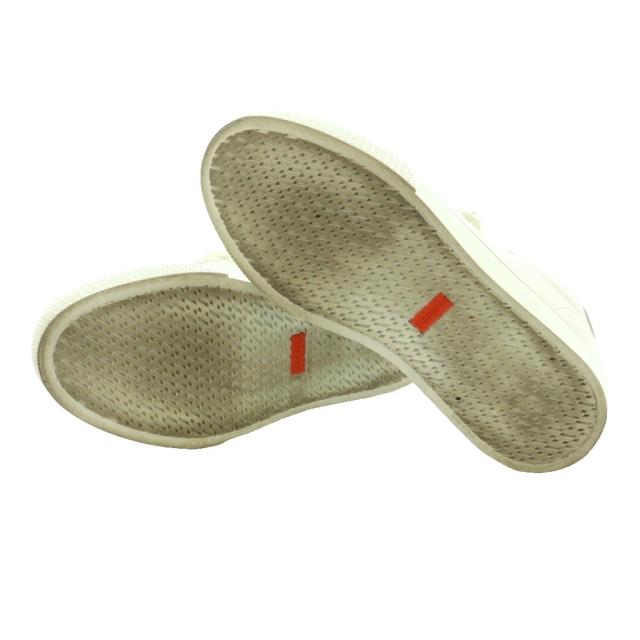 【中古】エルメス HERMES デイ ケリーバックル スニーカー シューズ 37.5 24.5cm 白 ホワイト /MI ■OS レディース