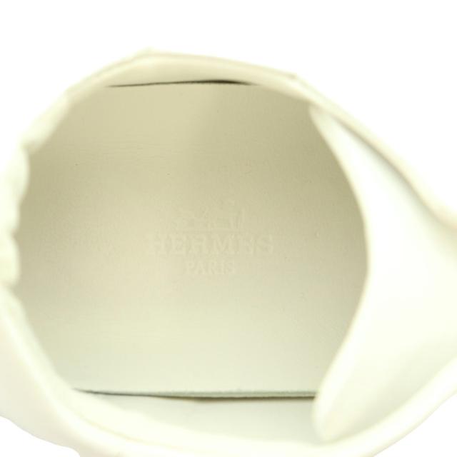 【中古】エルメス HERMES デイ ケリーバックル スニーカー シューズ 37.5 24.5cm 白 ホワイト /MI ■OS レディース