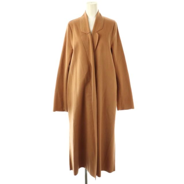【中古】フォルテフォルテ FORTE FORTE ウール コート ロング 1 ライトブラウン /HK ■OS レディース