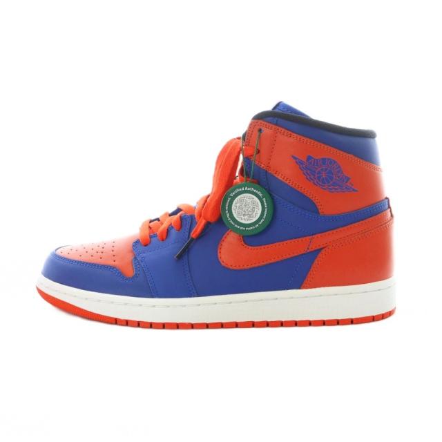 【中古】未使用品 ナイキ AIR JORDAN 1 RETRO HIGH OG エアジョーダン スニーカー 28cm 青 ブルー 赤 レッド