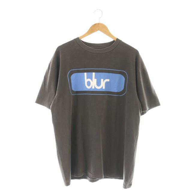 【中古】未使用品 インソニア INSONNIA for EDIFICE 別注 blur PL Tシャツ カットソー ロゴ 2 チャコール ブルー