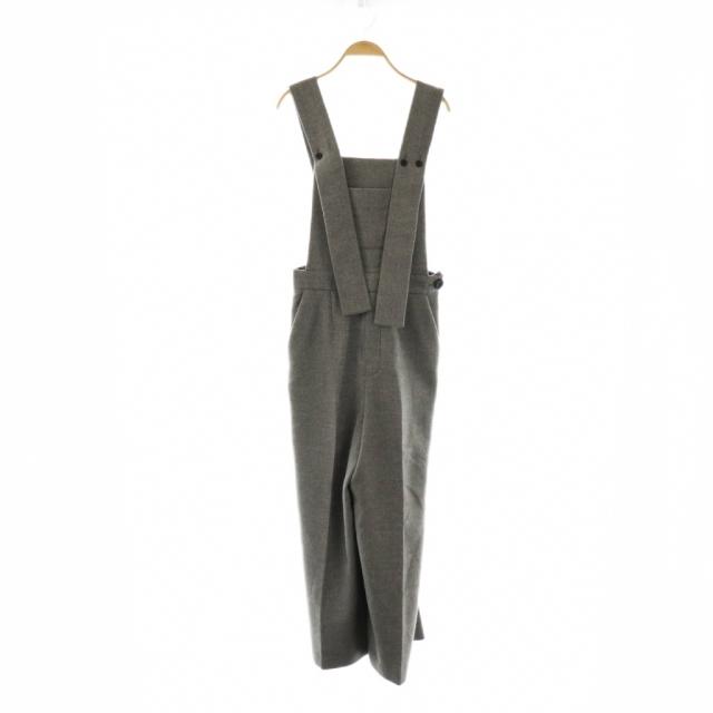 【中古】エンフォルド ENFOLD LONG STRAP OVERALLS ロングストラップオーバーオール サロペット ウール混 38 グレー