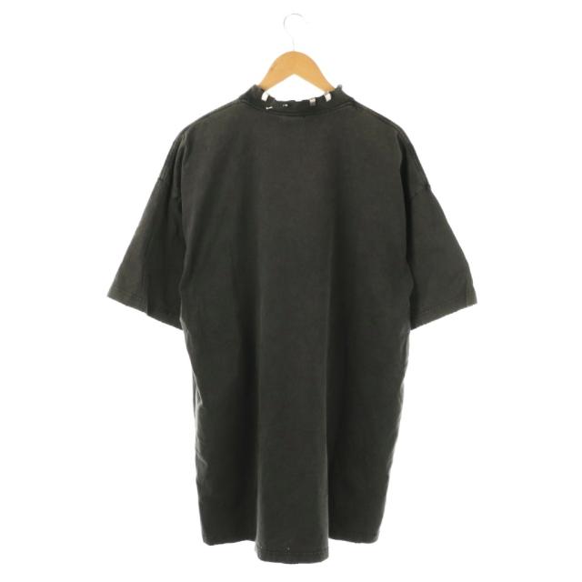 【中古】バレンシアガ BALENCIAGA 24年 Pierced オーバーサイズTシャツ 半袖 L グレー /HK ■OS メンズ_1
