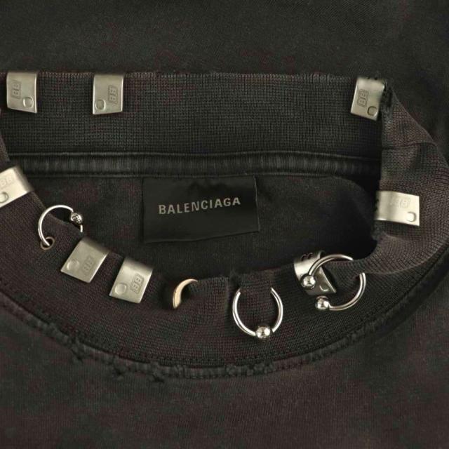 【中古】バレンシアガ BALENCIAGA 24年 Pierced オーバーサイズTシャツ 半袖 L グレー /HK ■OS メンズ_5
