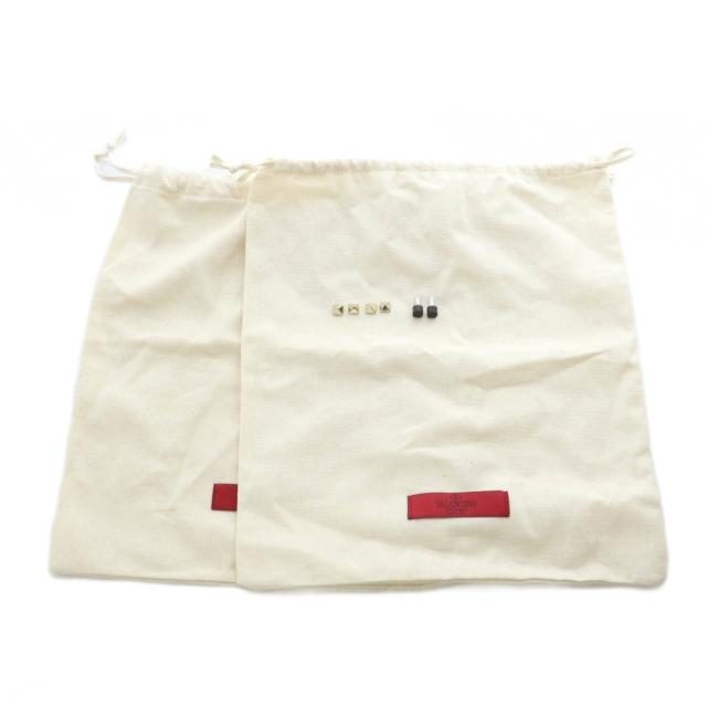 【中古】ヴァレンティノ ガラヴァーニ ロックスタッズ ヒールパンプス レザー 本革 36.5 23.5cm クリームイエロー