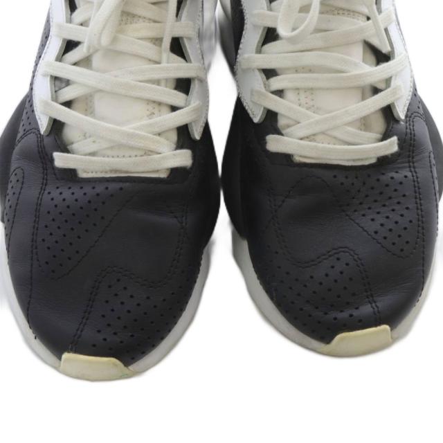 【中古】ワイスリー Y-3 KAIWA レザー スニーカー ハイカット 26.5cm 白 ホワイト 黒 EH1398 /SR ■AD メンズ