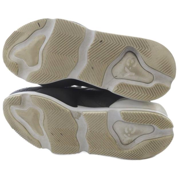 【中古】ワイスリー Y-3 KAIWA レザー スニーカー ハイカット 26.5cm 白 ホワイト 黒 EH1398 /SR ■AD メンズ