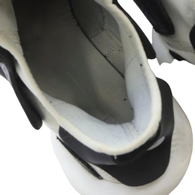 【中古】ワイスリー Y-3 KAIWA レザー スニーカー ハイカット 26.5cm 白 ホワイト 黒 EH1398 /SR ■AD メンズ