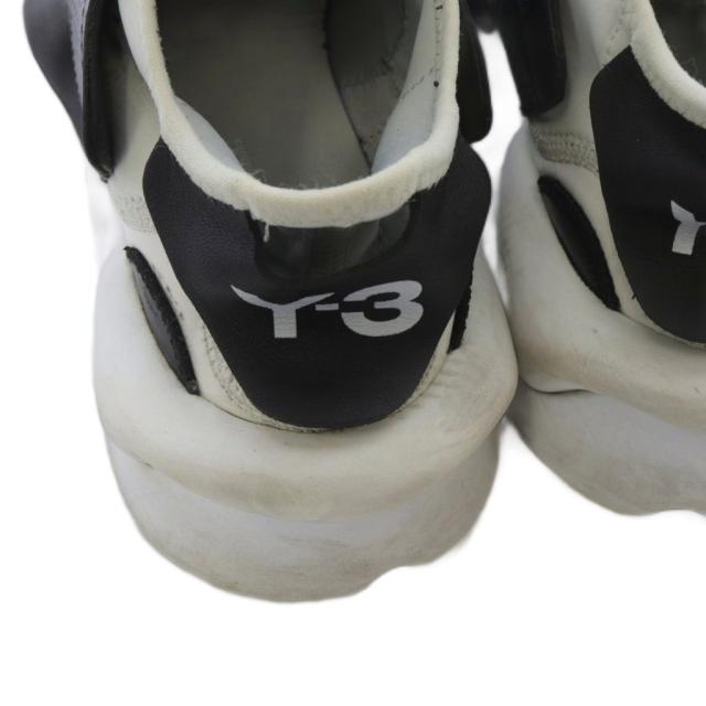 【中古】ワイスリー Y-3 KAIWA レザー スニーカー ハイカット 26.5cm 白 ホワイト 黒 EH1398 /SR ■AD メンズ