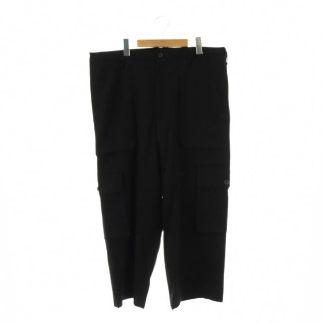【中古】ヨウジヤマモトプールオム 25SS WOOL GABARDINE POCKET DETAIL PANTS パンツ カーゴ ジッパーフライ 2