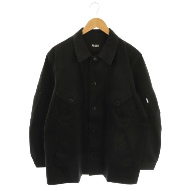 【中古】ヨウジヤマモト YOHJI YAMAMOTO WILDSIDE 22AW Cotton Chino 5B Shirt Jacket ジャケット ステンカラー 1 黒