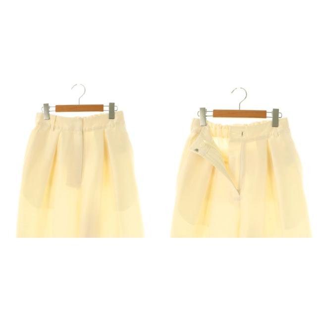 heve へイヴ　サテンガウチョパンツ　ワイドパンツ　未使用完売品　サイズ38 中古】ヘイヴ Heve シアーサテンガウチョパンツ ワイドパンツ タック