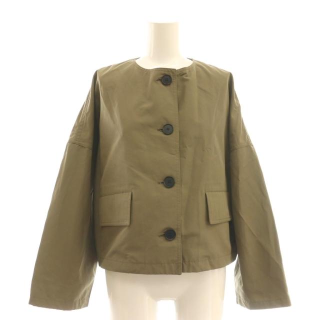 【中古】イエナ IENA 25SS ウェザーノーカラージャケット ブルゾン カーキ /CX ■OS レディース