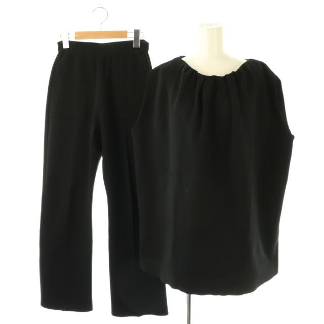 【中古】マルティニーク martinique 25AW ストレッチウール プルオーバー ニットパンツ セットアップ ブラック /ES