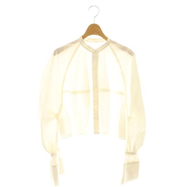 【中古】エトレトウキョウ ETRE TOKYO 24AW カーブスリーブバンドカラーシャツ 長袖 F アイボリー /DO ■OS