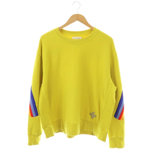 【中古】ファセッタズム FACETASM STAY GOLD RIB XXL SWEATスウェット プルオーバー 長袖 5 イエロー MKS-SW-U01