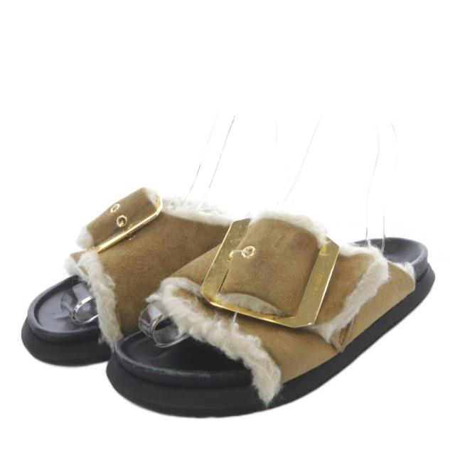 中古】サカイ sacai サンダル フラット ファー ベルトモチーフ