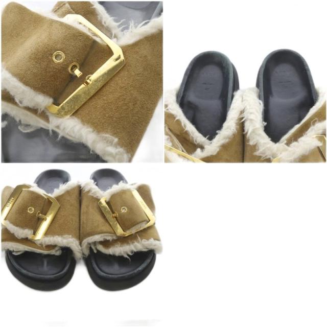 【中古】サカイ sacai サンダル 坦々たる 毛革 胴締め動機 スエードクロス 43 赤銅色 /YO27 ■SH メンズ