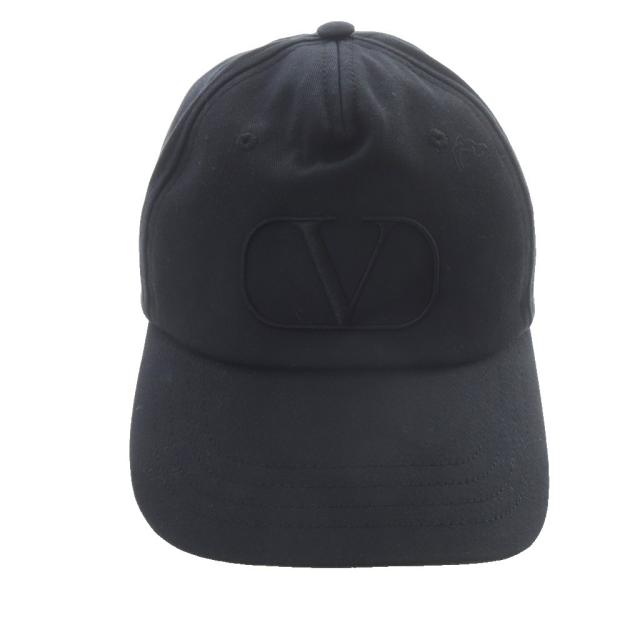 【中古】ヴァレンティノ ガラヴァーニ VALENTINO GARAVANI Vロゴ シグネチャー ベースボールキャップ 58 ブラック