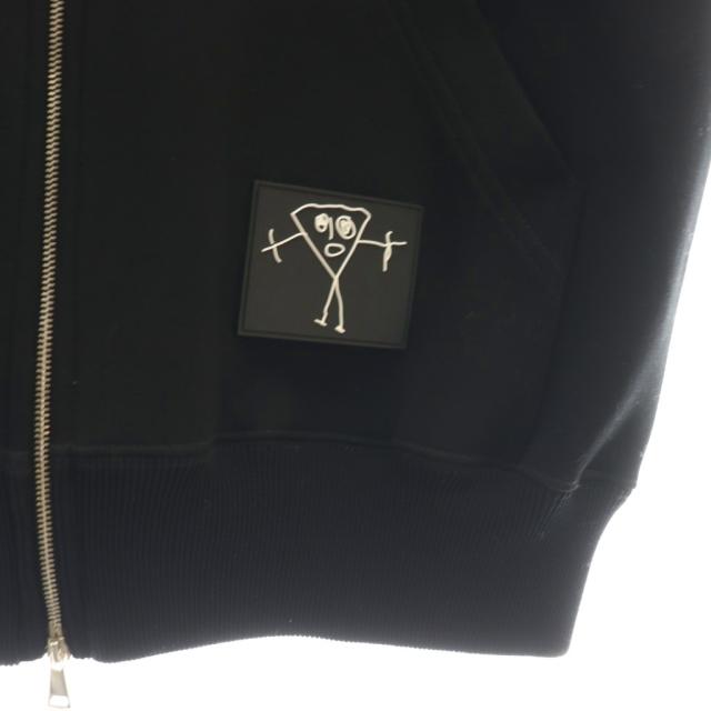 【中古】プランシー PLAN C ビアンカパッチ スウェットロングジレ ベスト フード S 黒 ブラック /AB ■OS_4