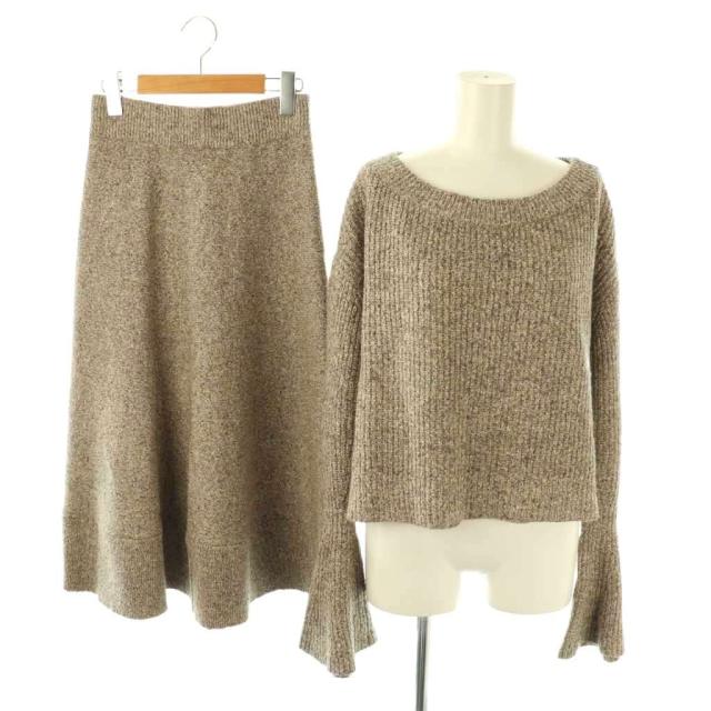 【中古】ダイアグラム グレースコンチネンタル セットアップ ツイーディーニットトップ ツイーディーニットスカート