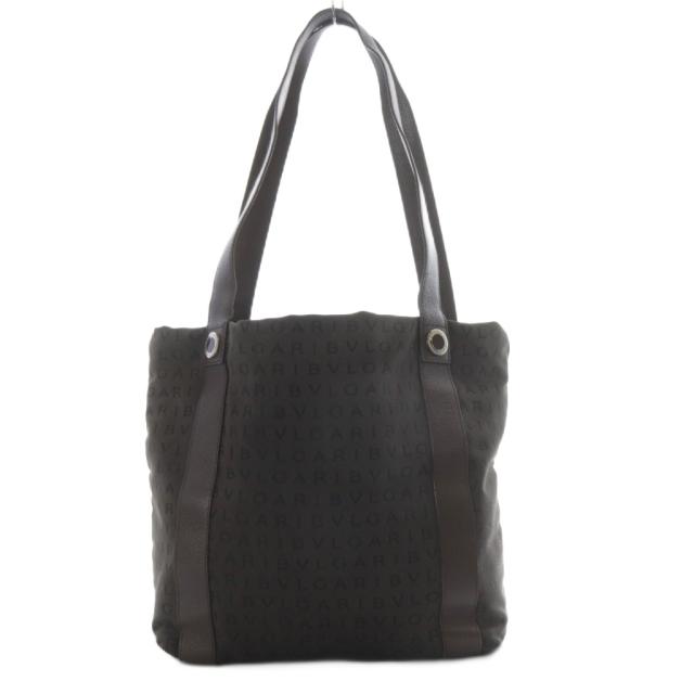 【中古】ブルガリ BVLGARI ロゴマニア キャンバス トートバッグ ショルダーバッグ ダークブラウン /YO25 レディース