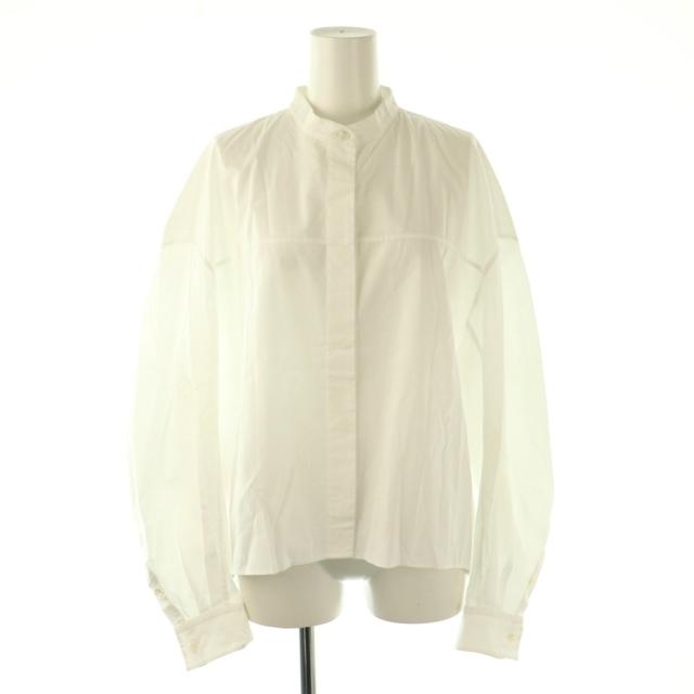 【中古】マルニ MARNI 25SS ポプリンシャツ ブラウス 40 ホワイト 白 バンドカラー 前開き CAMA0610UD /CX ■OS