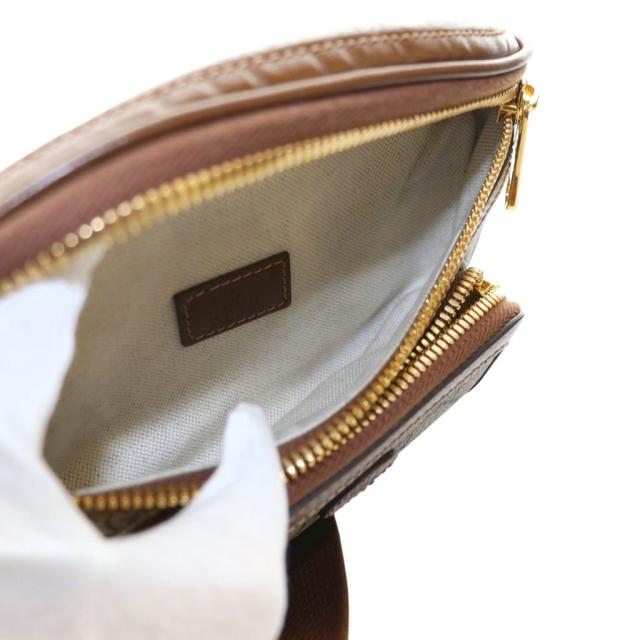【中古】グッチ GUCCI ウエストバッグ ボディバッグ GGスプリーム インターロッキングG 茶 ブラウン ベージュ 中古】グッチ GUCCI ウエストバッグ ボディバッグ GGスプリーム