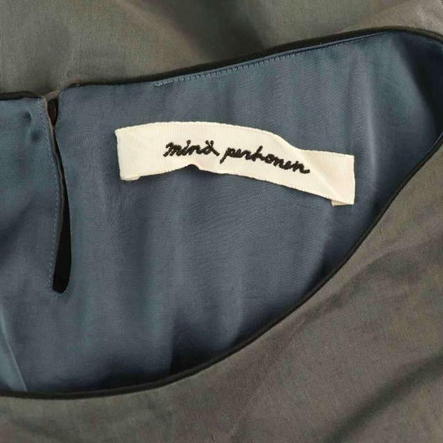 【中古】ミナペルホネン mina perhonen boulanger リネンシルク混 刺繍ドレスワンピース 38 グレー /ES ■OS_6