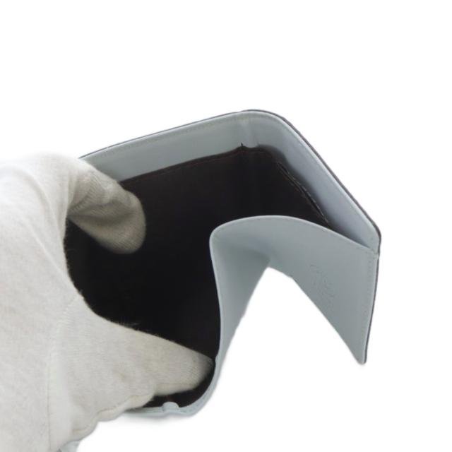 中古】ラシット RUSSET 三つ折り コンパクトウォレット レザー グレー