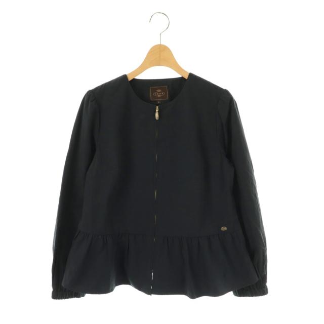 【中古】トッカ TOCCA 24AW 消臭・洗える TARP ジャケット ノーカラー 薄手 ナイロン 2 濃紺 CMTOCW0320