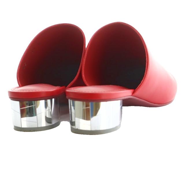 【中古】サルヴァトーレフェラガモ ミュール サンダル ミラーヒール レザー 5.5 23.0cm 赤 レッド ■OS レディース